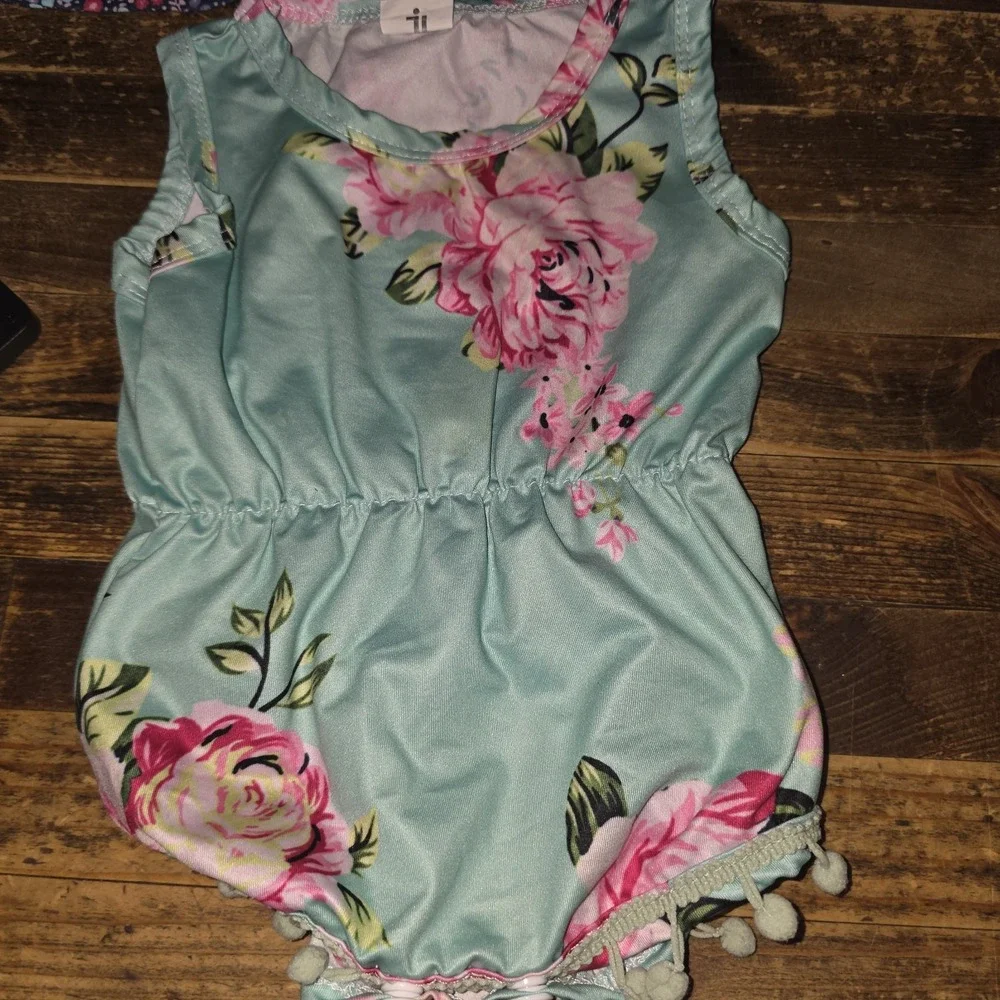Baby Girl Size 6-9 Mo Lot Of 6 Rompers Jumpers Bubbles Soft Comfy Bundle